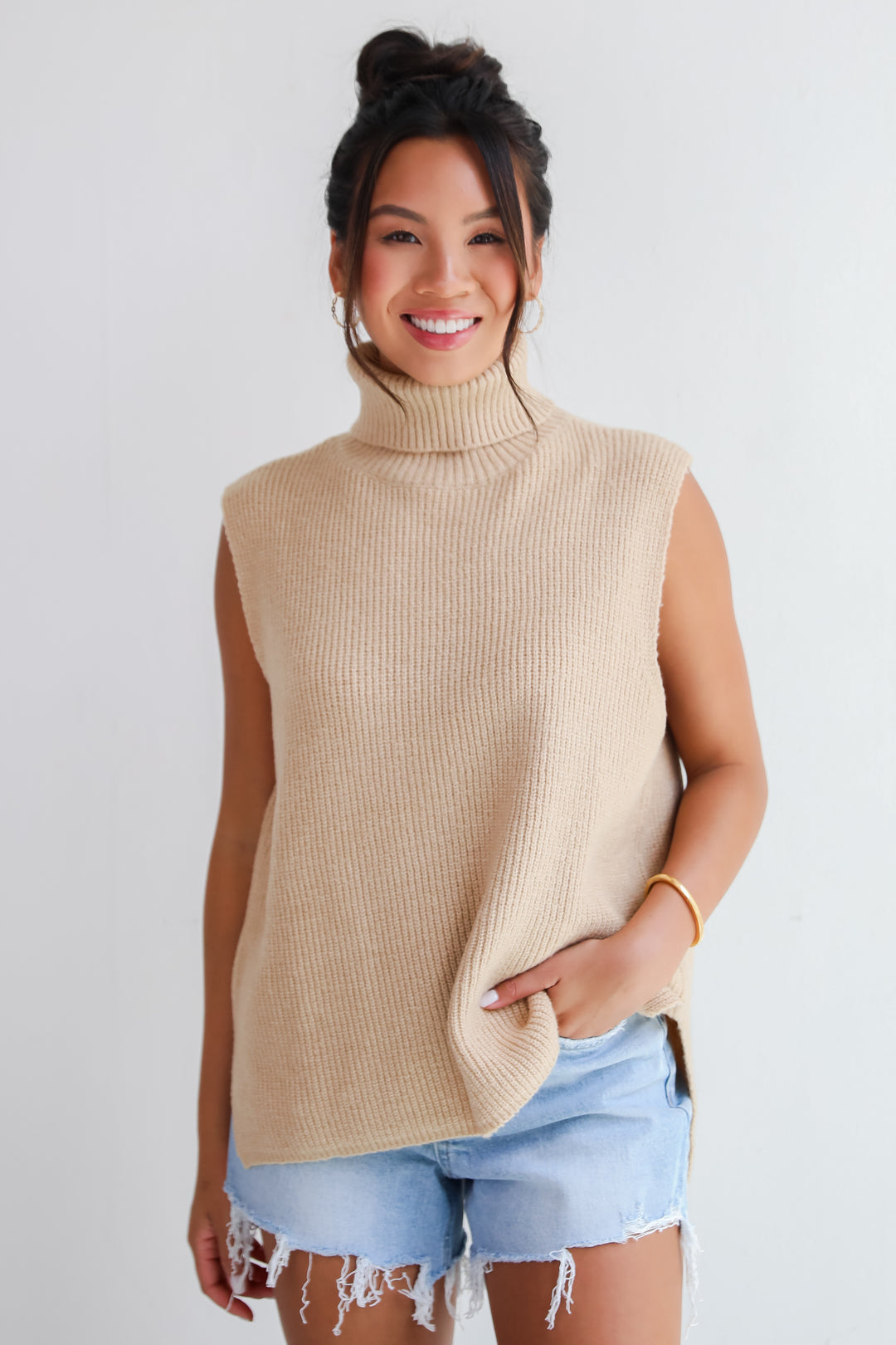 Sophisticated Ways Turtleneck Sweater Top