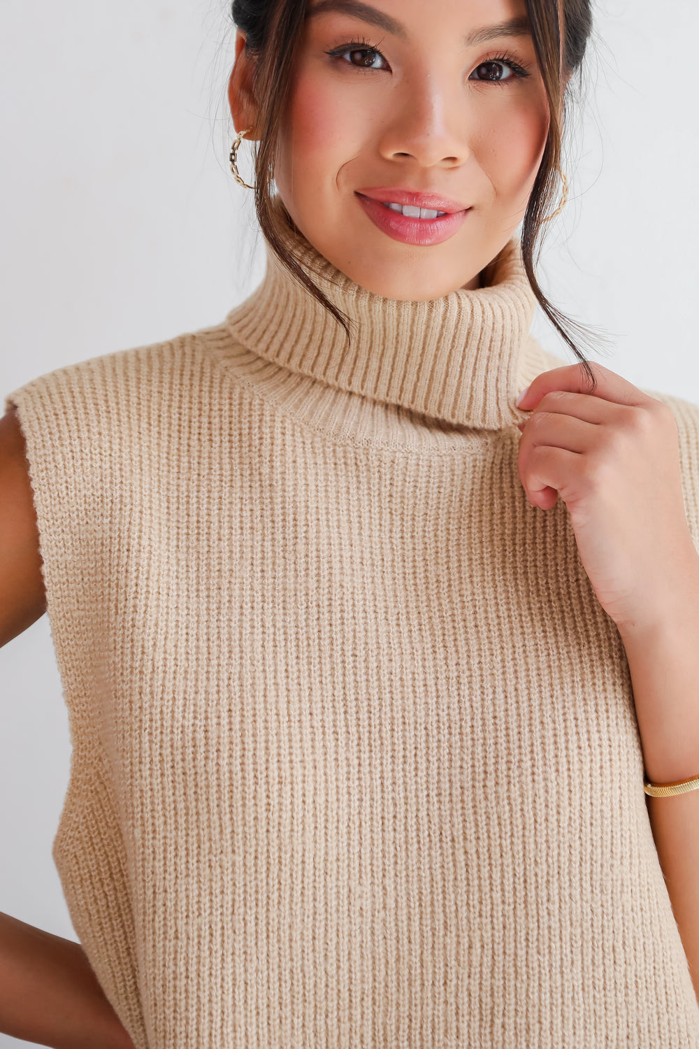 Sophisticated Ways Turtleneck Sweater Top