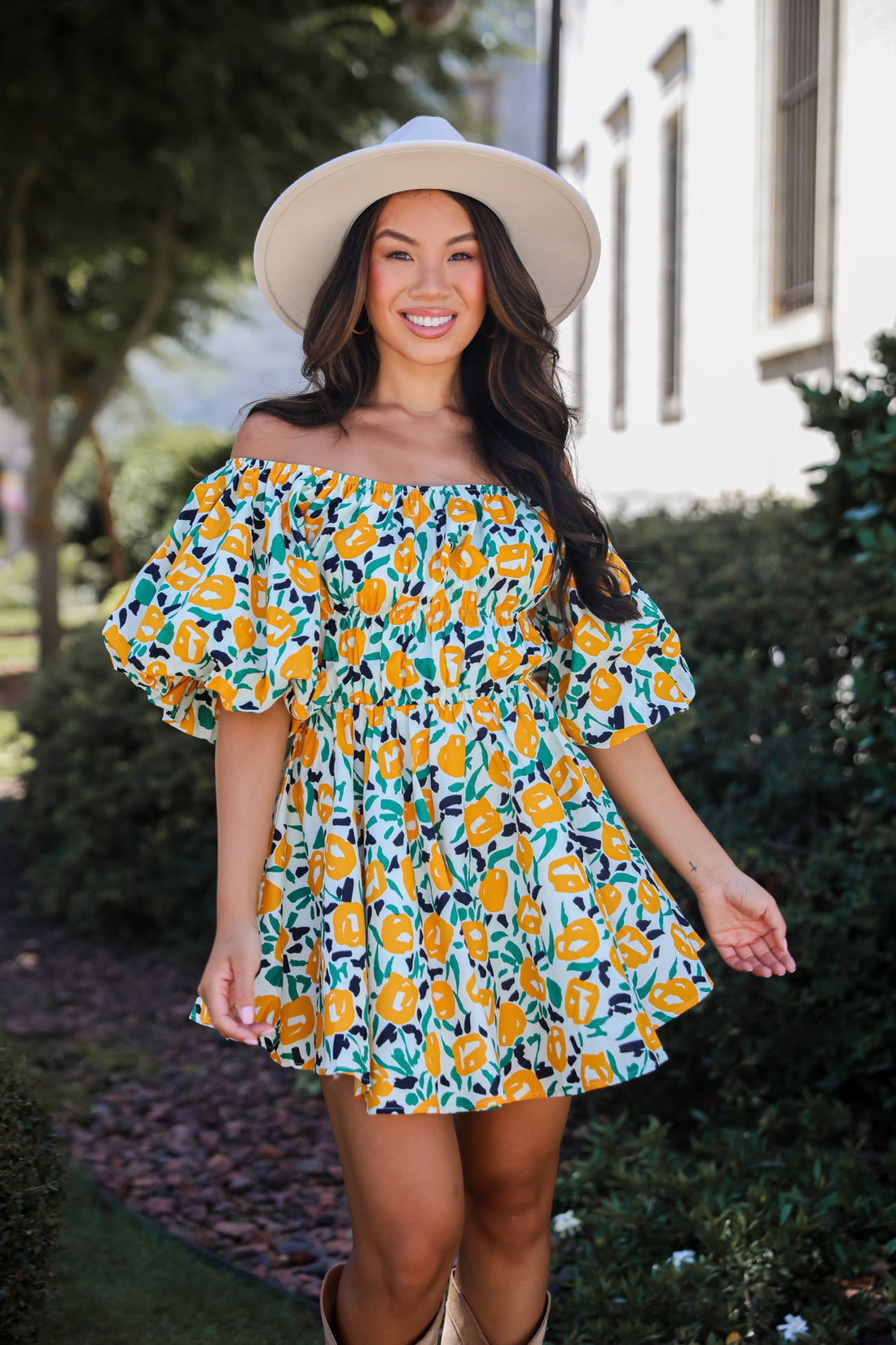 Fairytale Days Yellow Floral Mini Dress