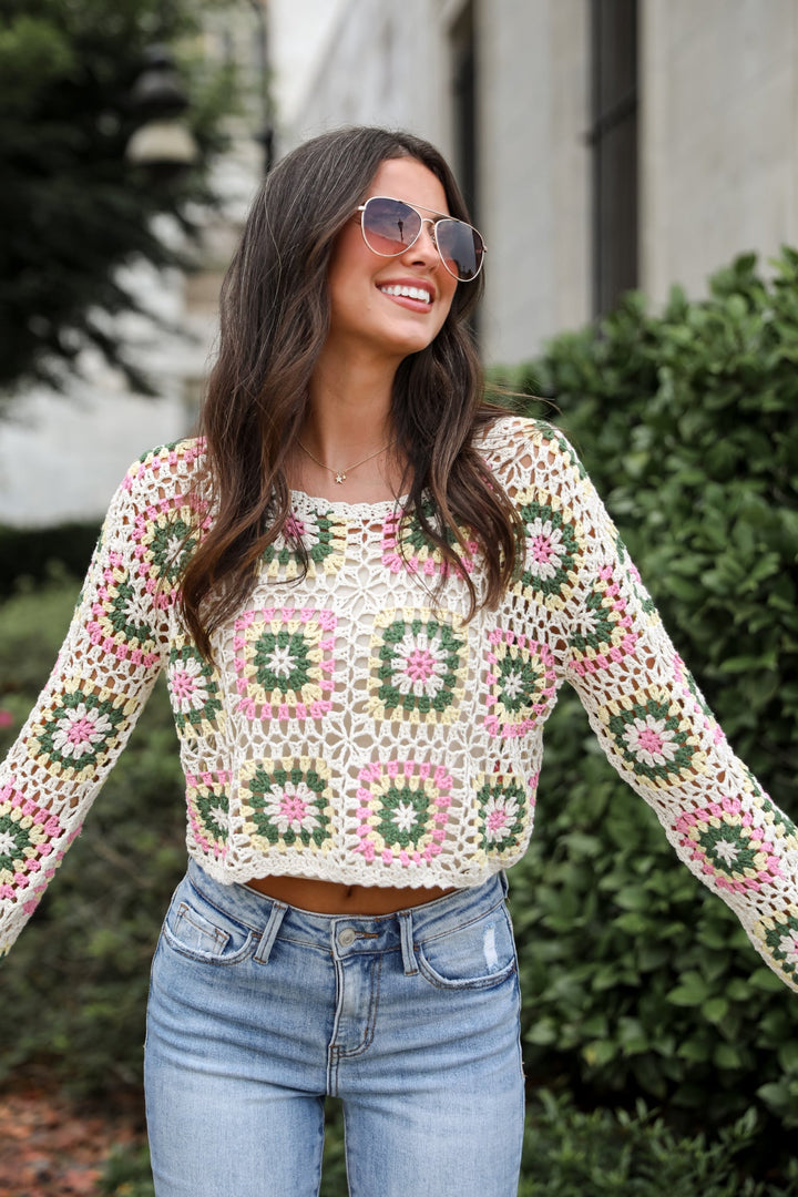 Cultivated Coolness Crochet Knit Top