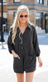 Charcoal Corded Romper