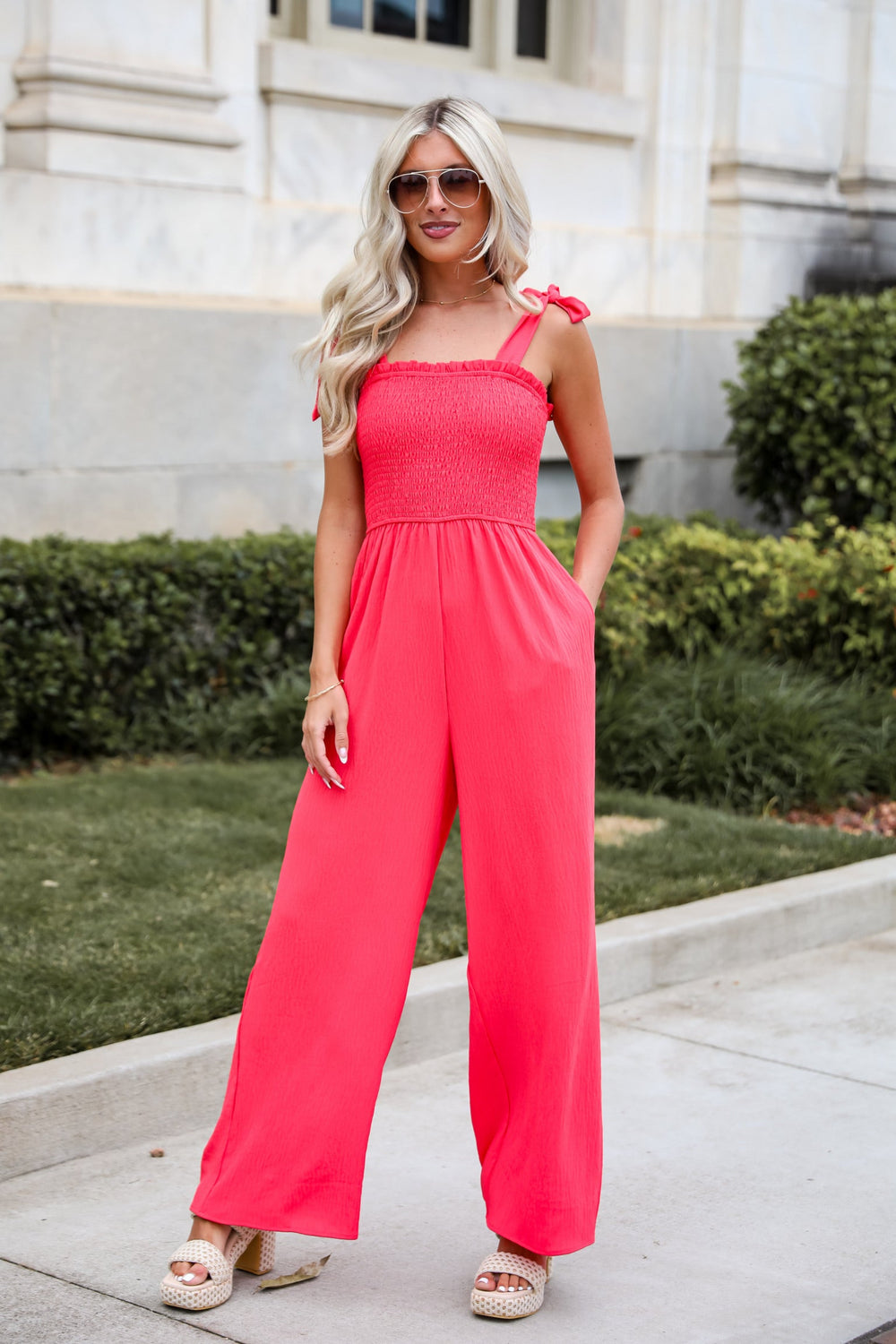 Significant Allure Coral Jumpsuit