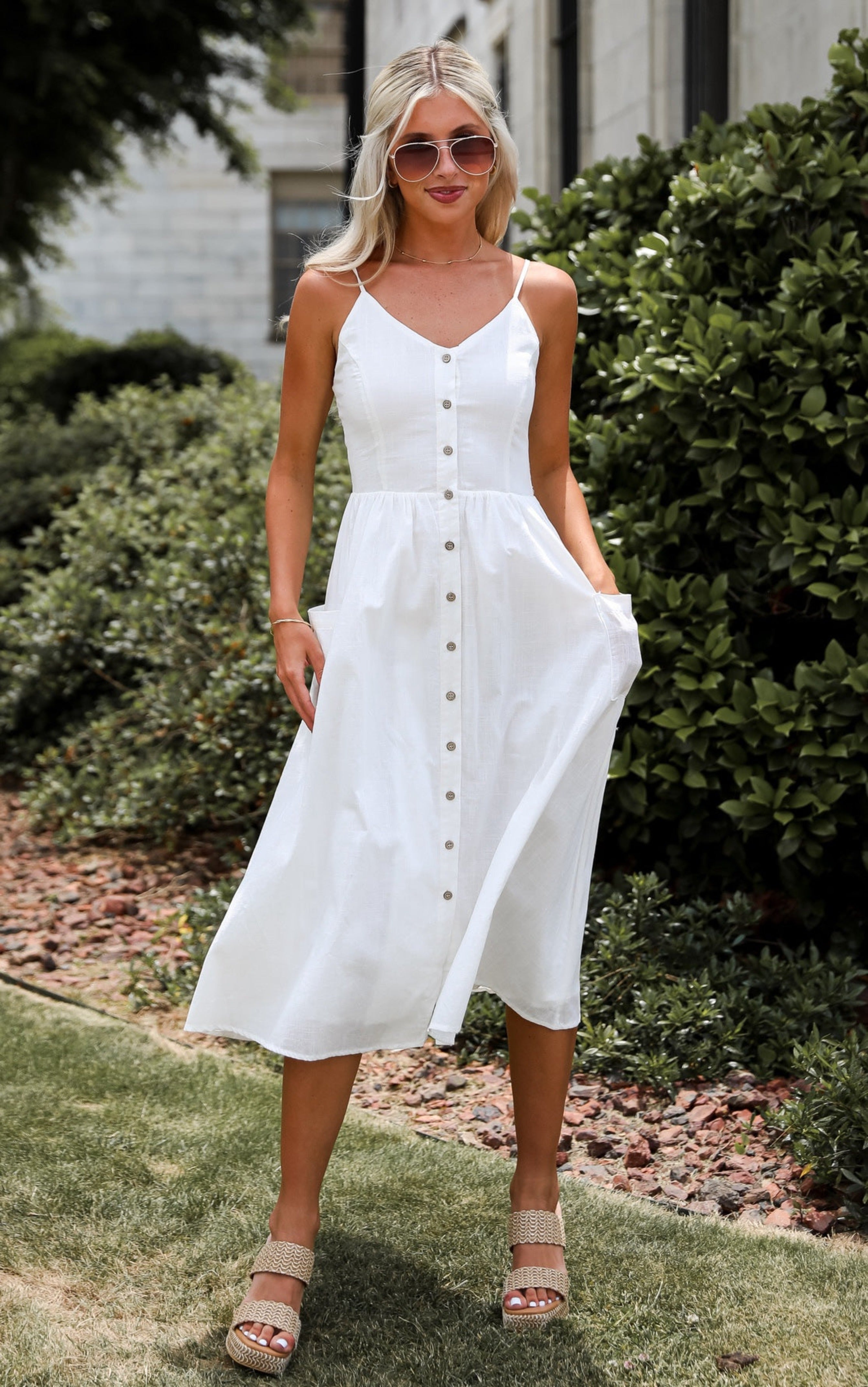 Remarkably Perfect White Midi Dress