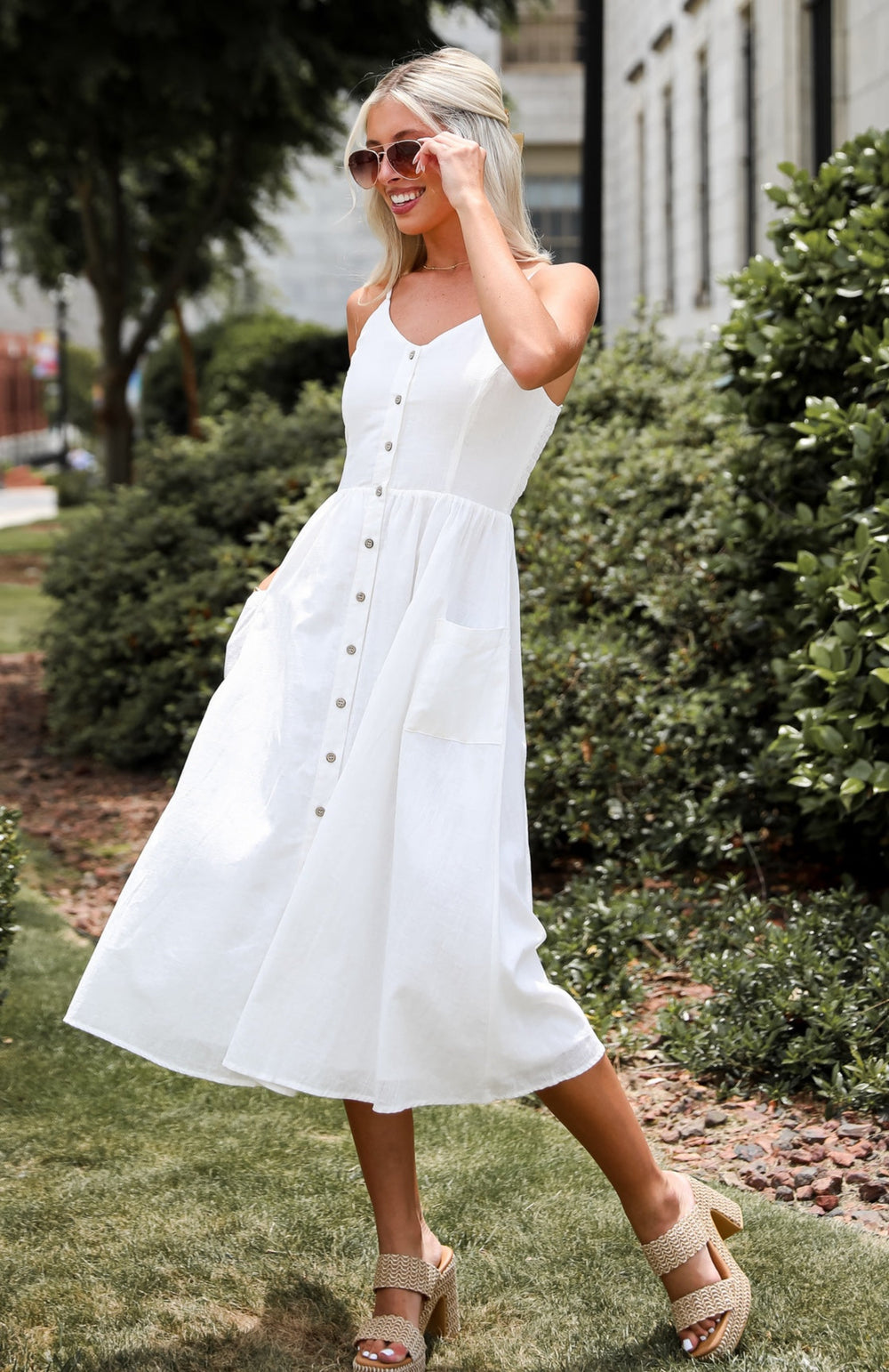 Remarkably Perfect White Midi Dress