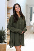 Approachably Adorable Olive Button Front Mini Dress