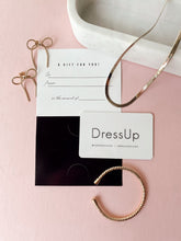 dress up gift card