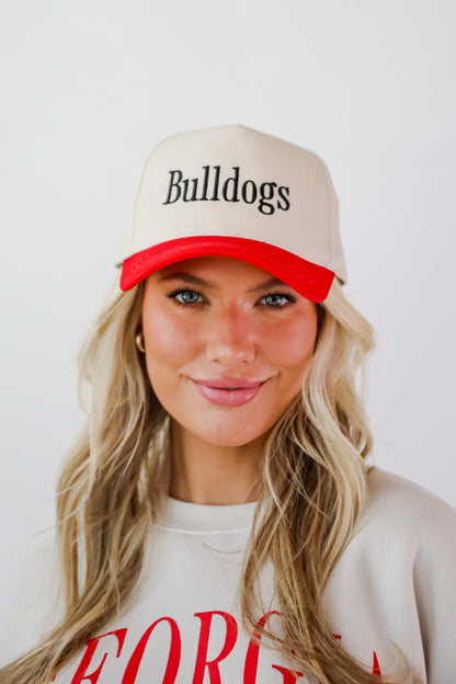 Red Bulldogs Color Block Embroidered Hat