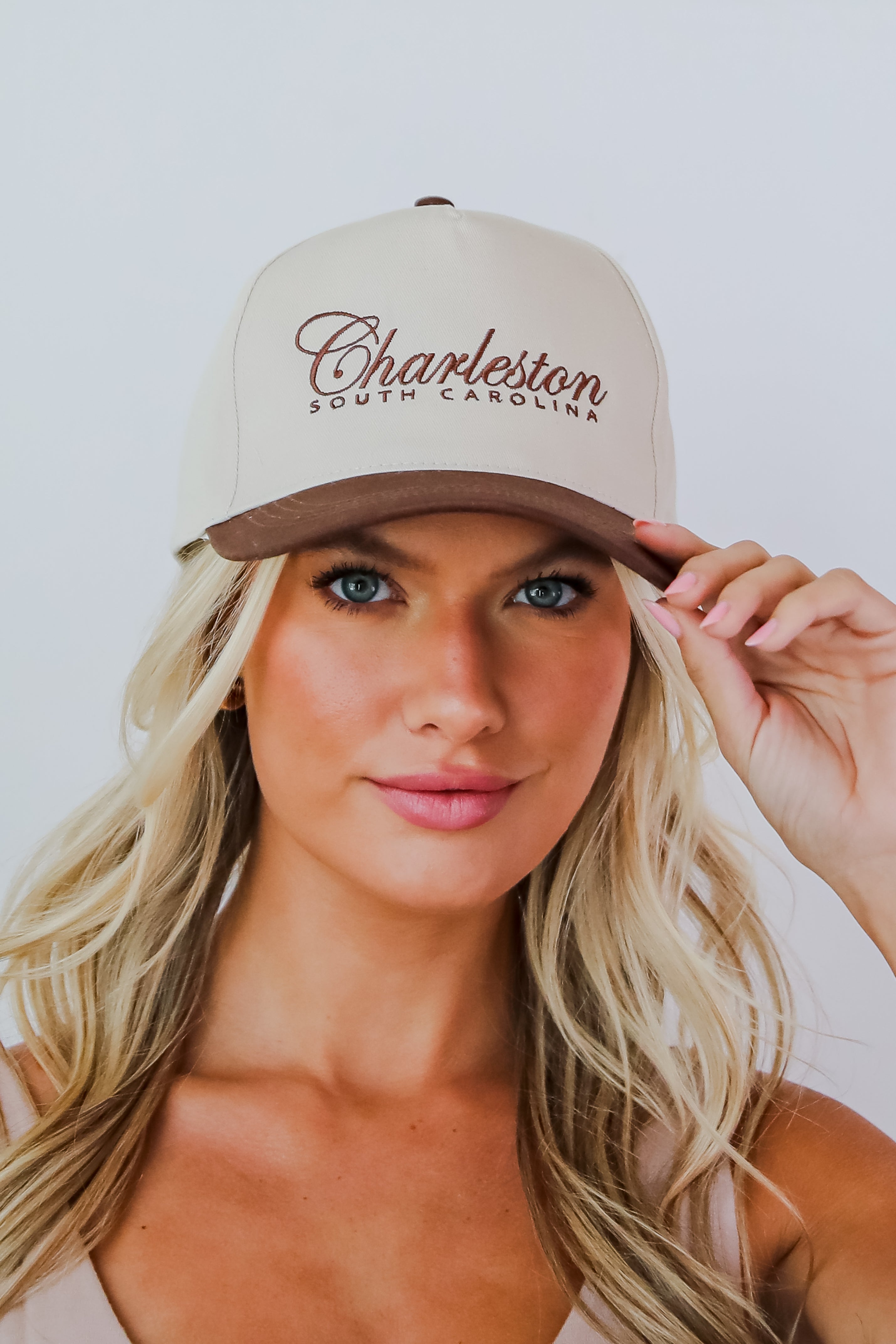 Charleston South Carolina Color Block Embroidered Hat