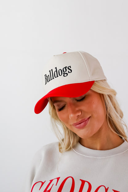 Red Bulldogs Color Block Embroidered Hat