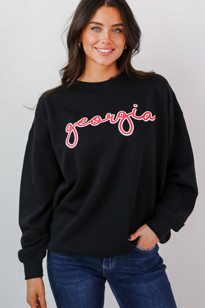 Black Georgia Script Sweatshirt