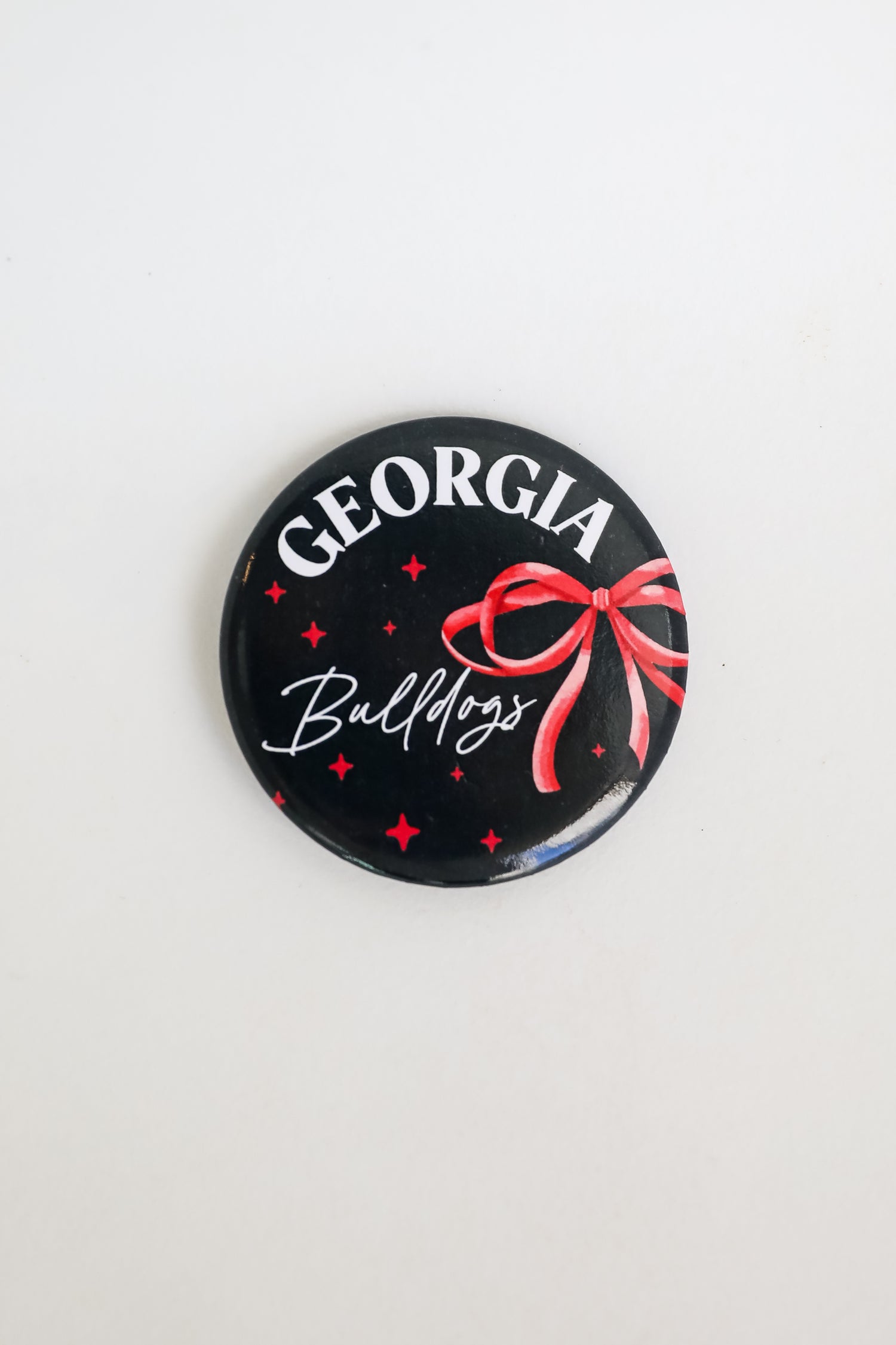 Black Georgia Bulldogs Bow Button