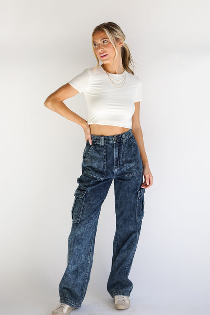 denim cargo pants