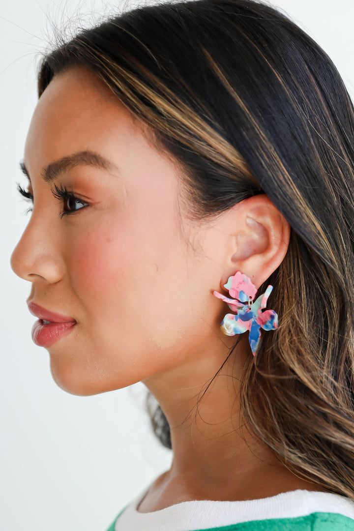 Cora Acrylic Statement Drop Earrings