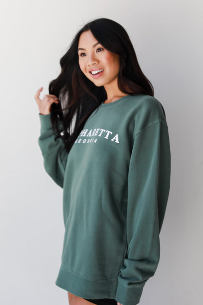 green Alpharetta Georgia Pullover side view