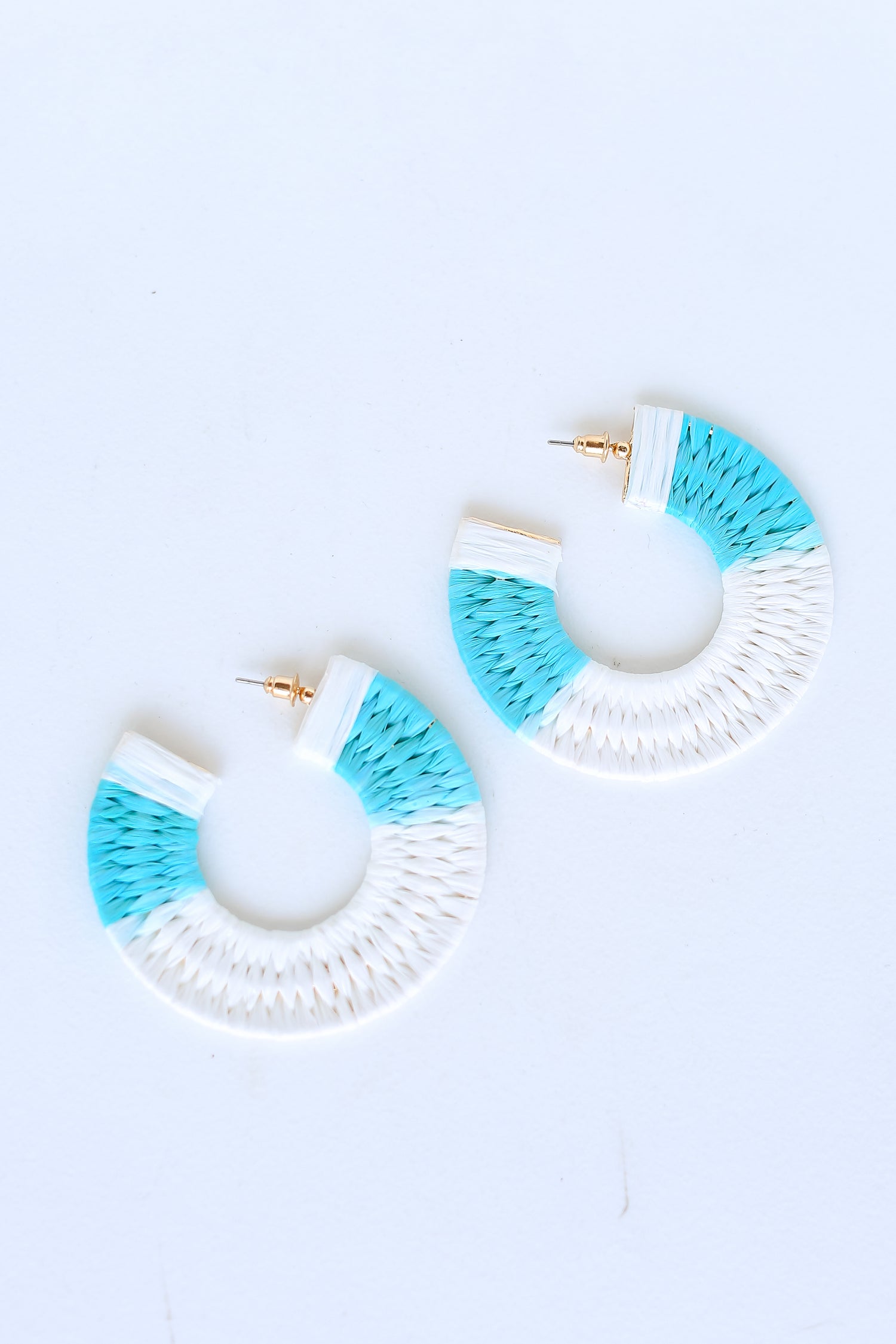 Straw Hoop Earrings