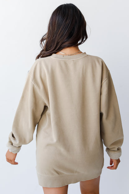 Tan Athens Georgia Pullover back view