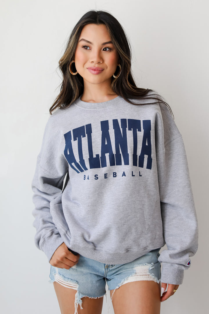 Heather Grey Atlanta Baseball Sweatshirt