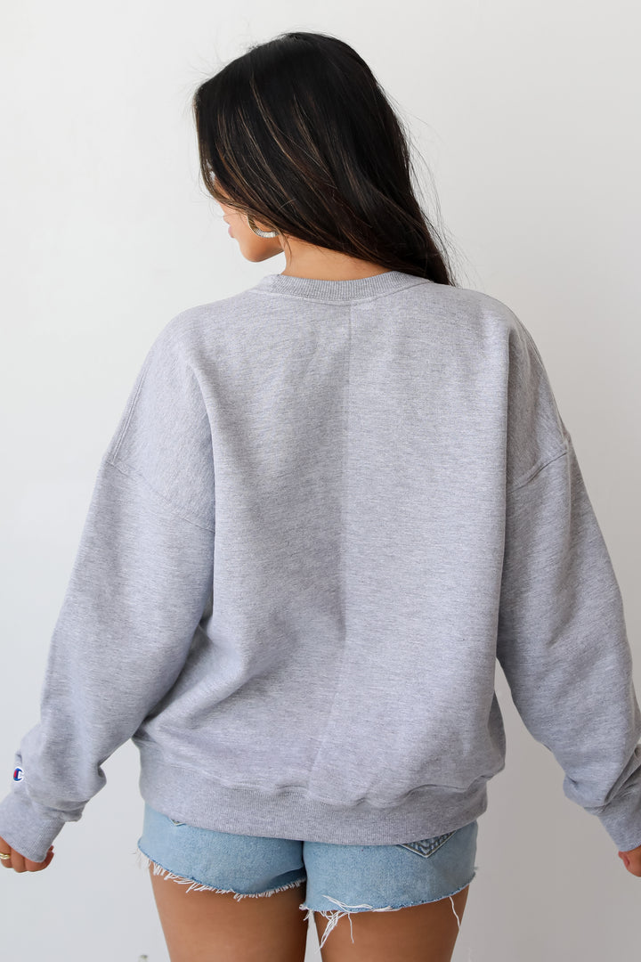 cute Heather Grey Atlanta Baseball Sweatshirt