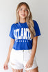 Royal Blue Atlanta Baseball Cropped Tee