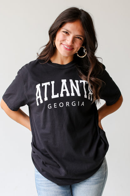 black Atlanta Georgia Tee front view