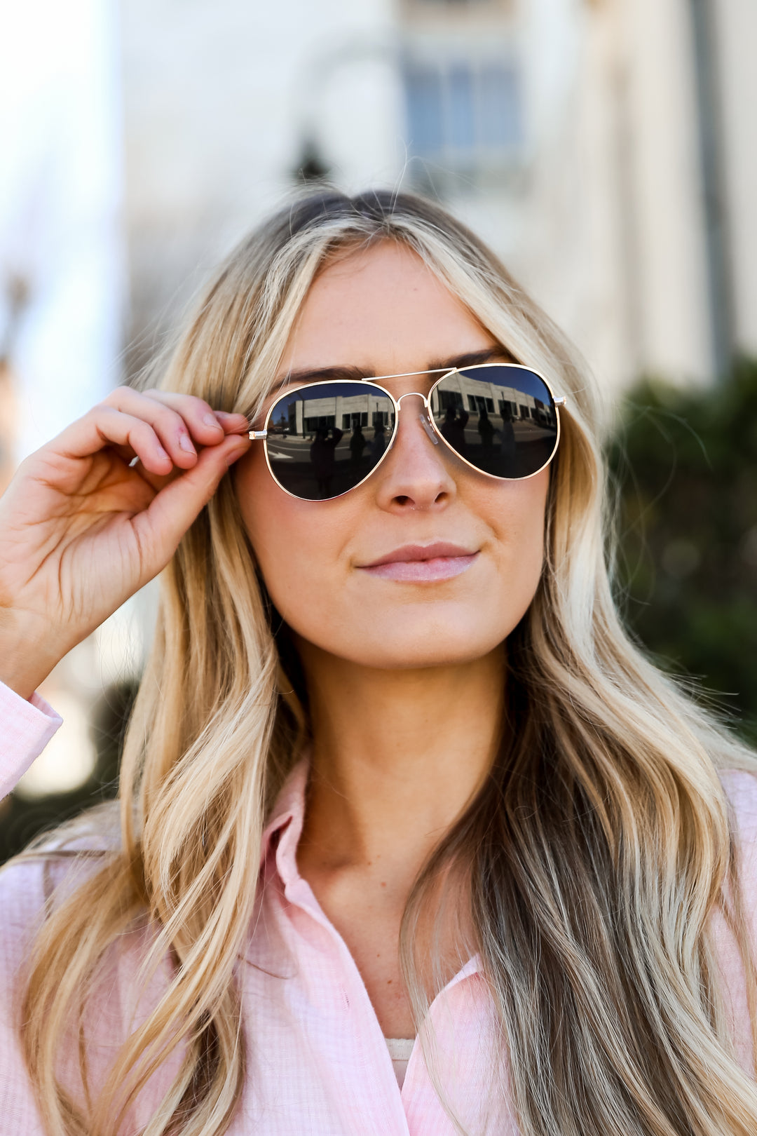 Black Aviator Sunglasses