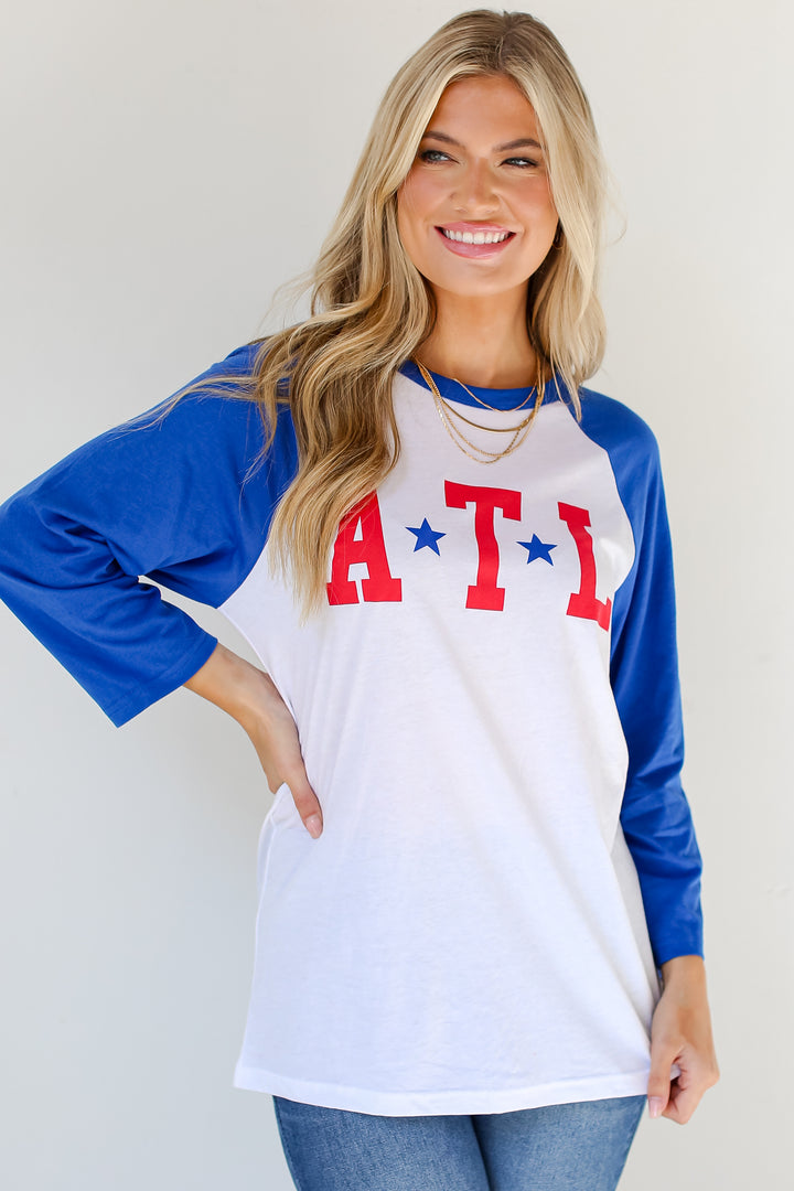 ATL Star Raglan Tee on dress up model