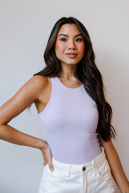 lavender basic Bodysuit