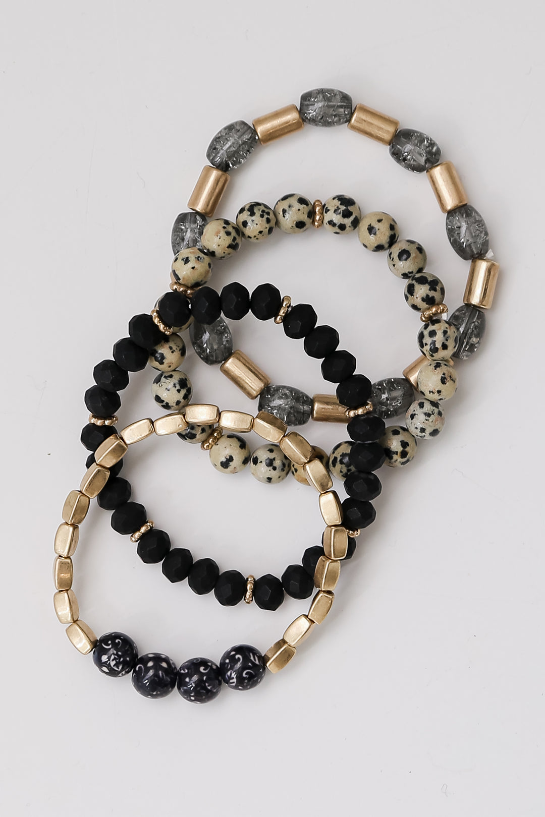 Beaded Bracelet Set flat lay