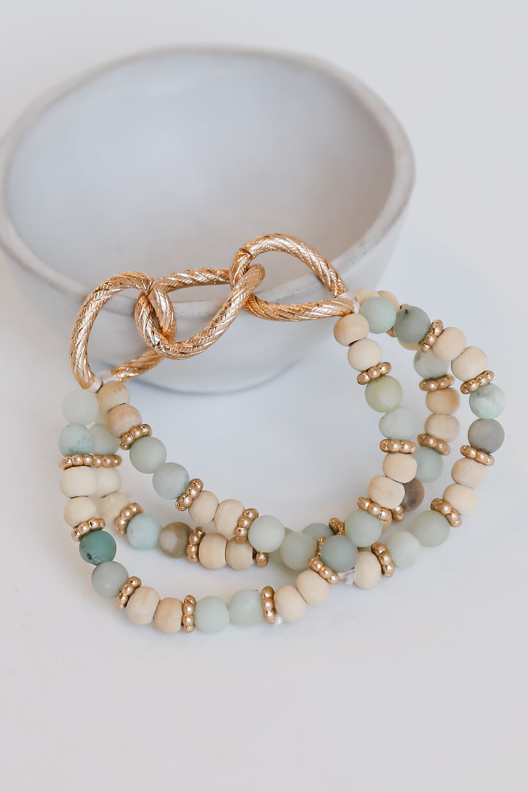 Mint Beaded Bracelet Set