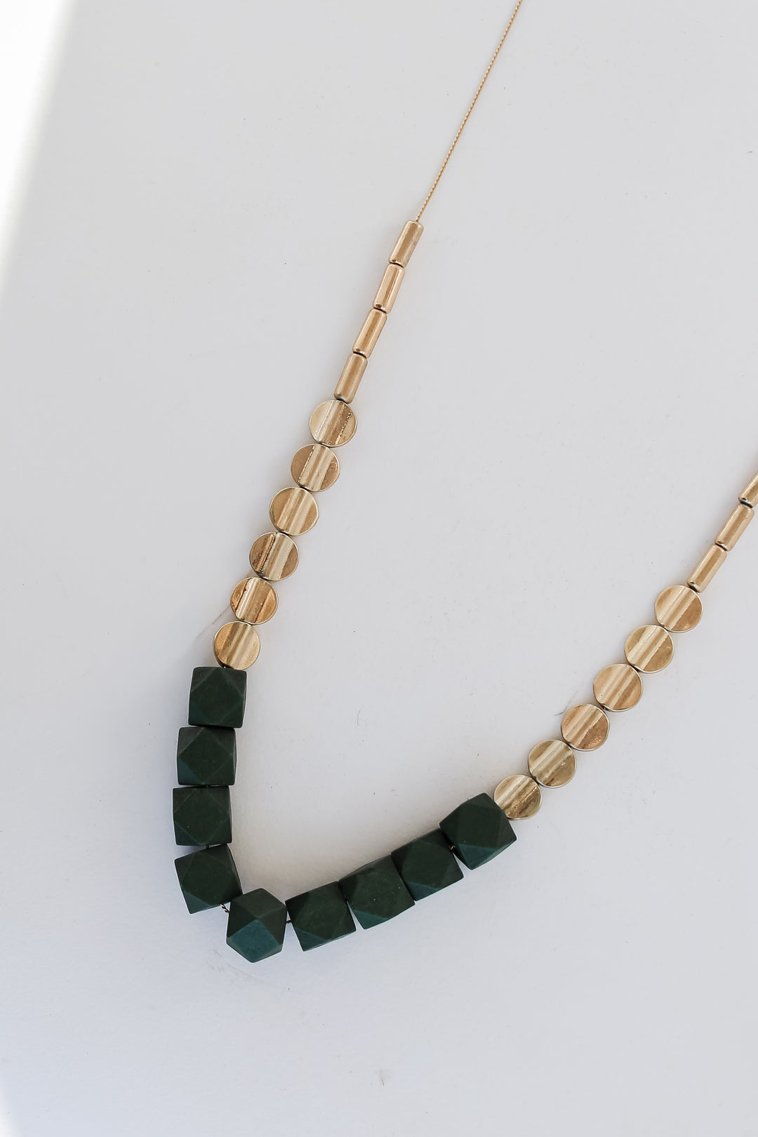 green beaded necklace