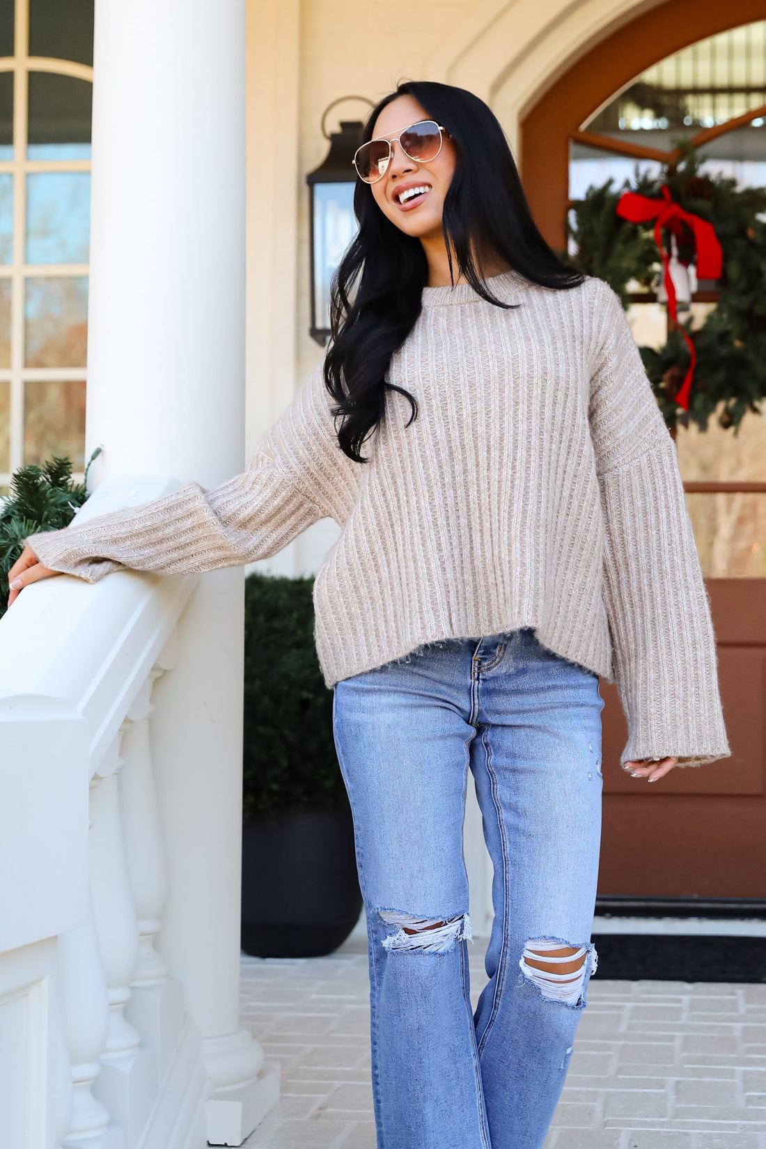 Charmed Crush Beige Sweater