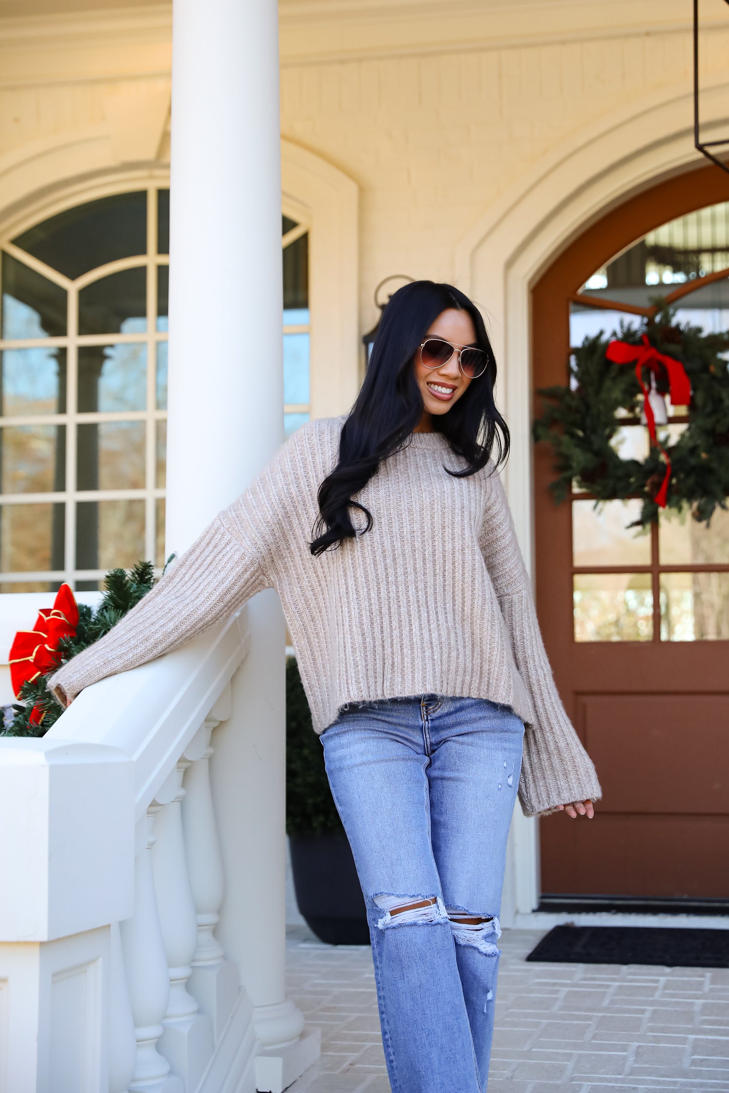 Charmed Crush Beige Sweater