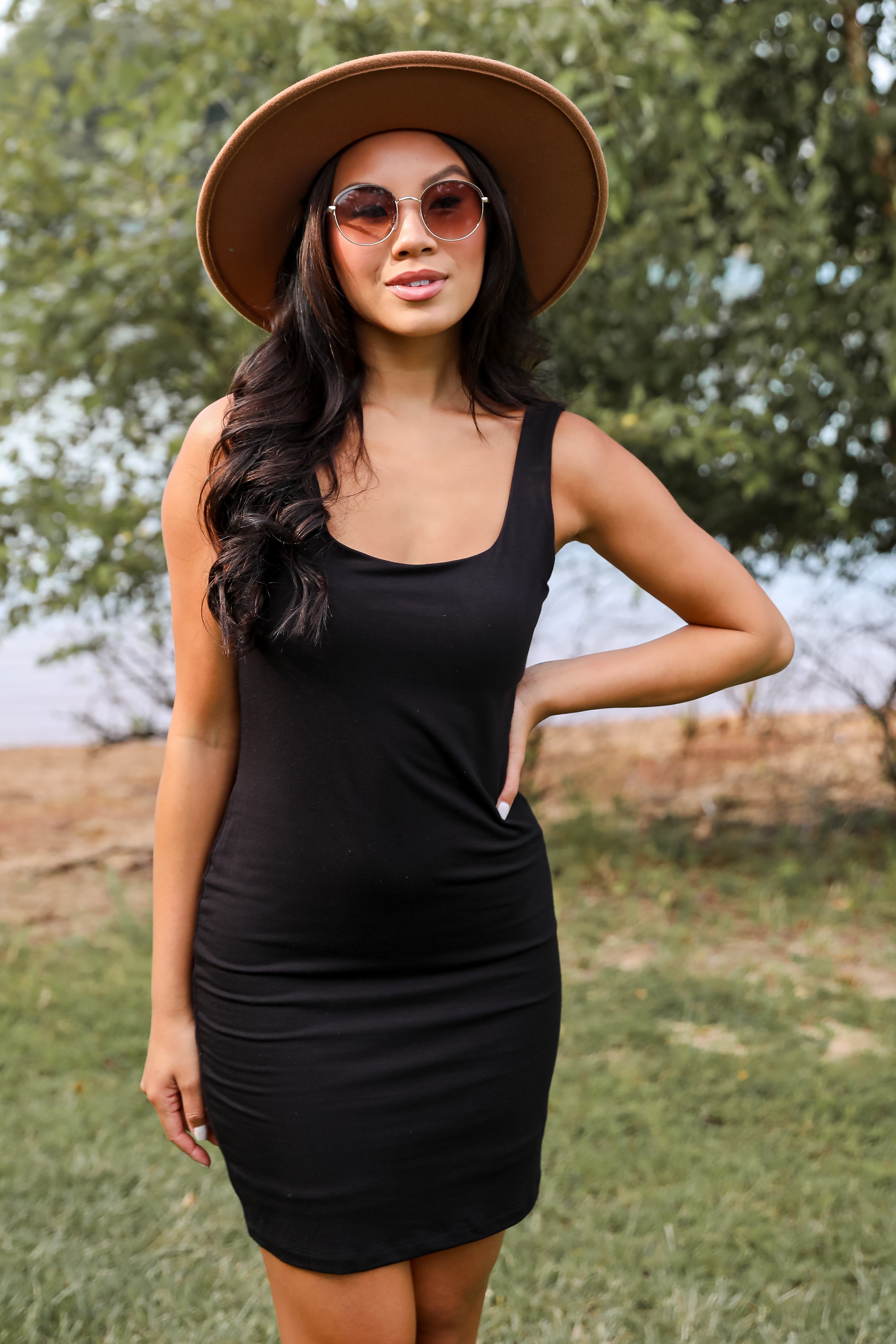 Authentic Vibes Black Bodycon Mini Dress