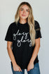 black Glory Glory Script Tee