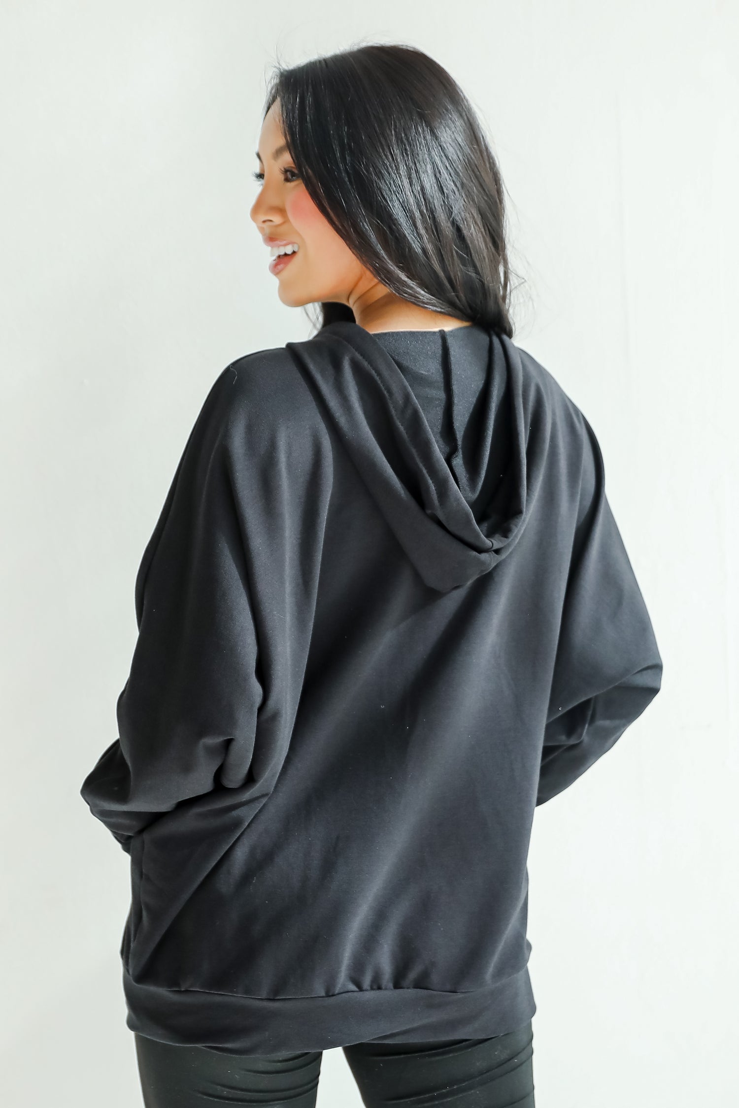 Blissful Beginnings Black Hooded Top