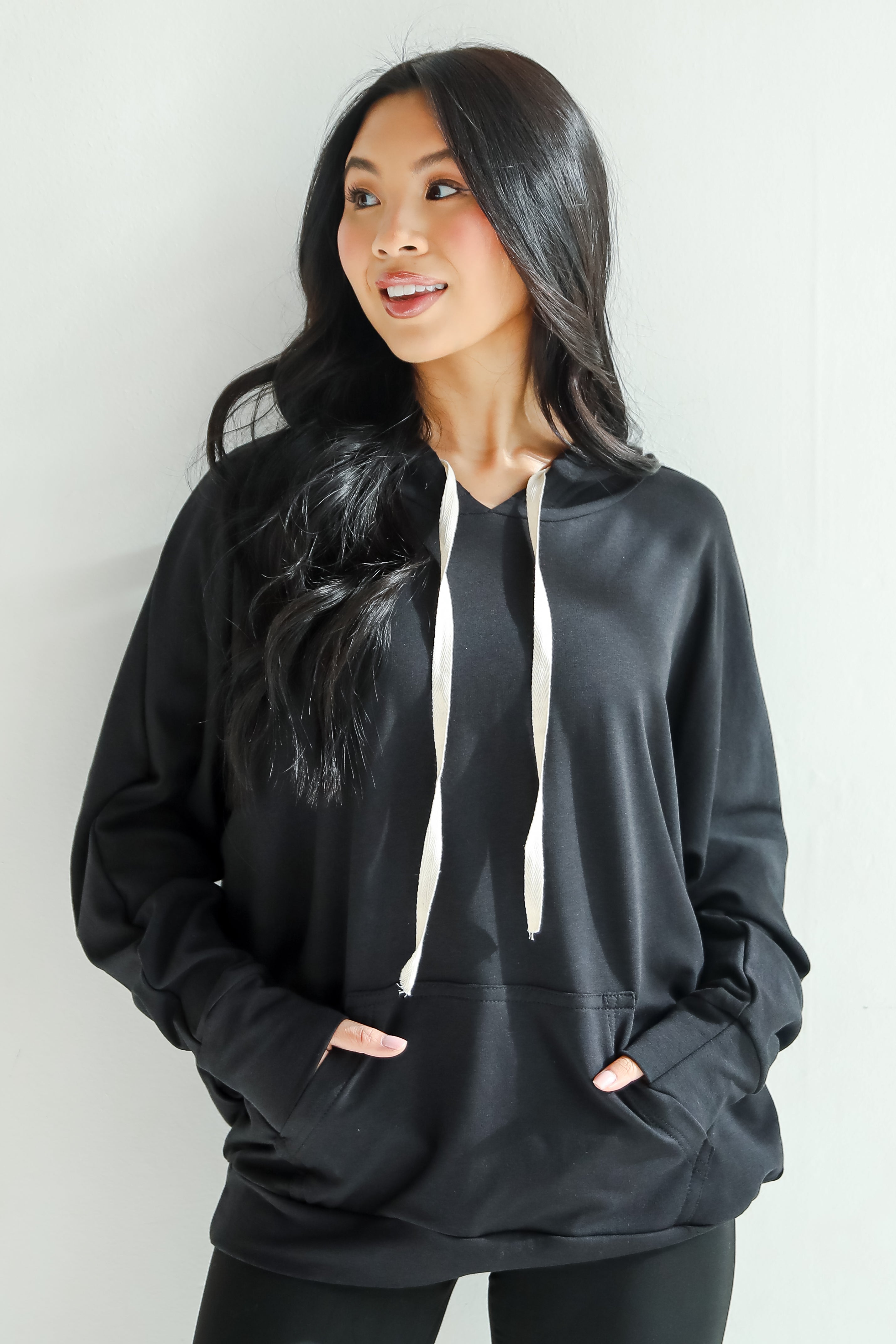 Blissful Beginnings Black Hooded Top