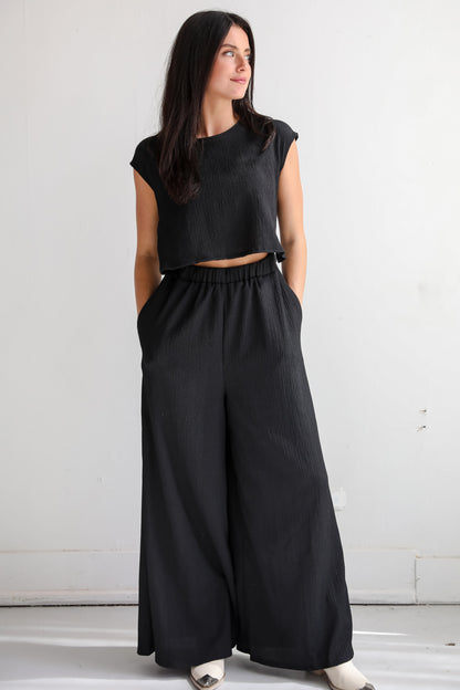 Seasonal Spirit Black Jumpsuit