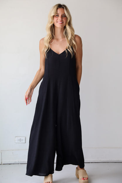 Charming Design Black Wide Leg Jumpsuit