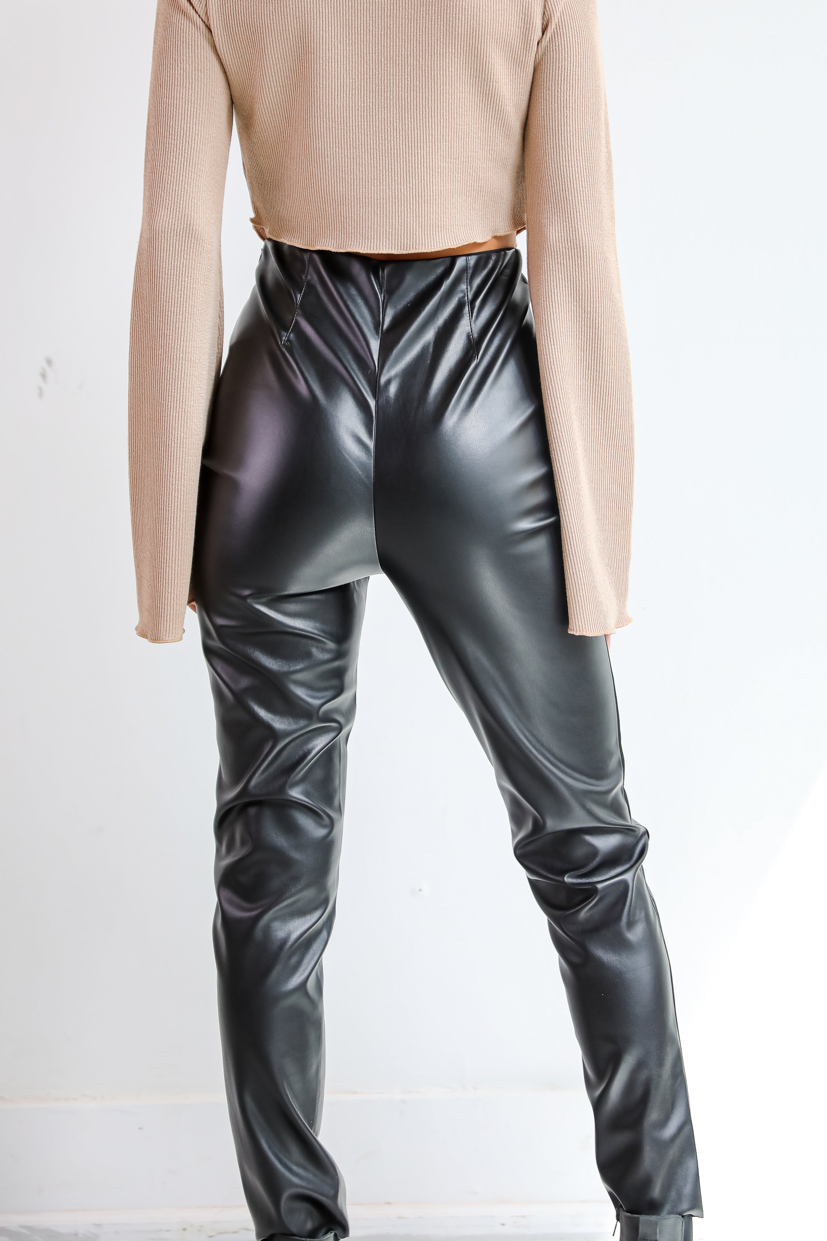 Regal Passion Black Leather Pants