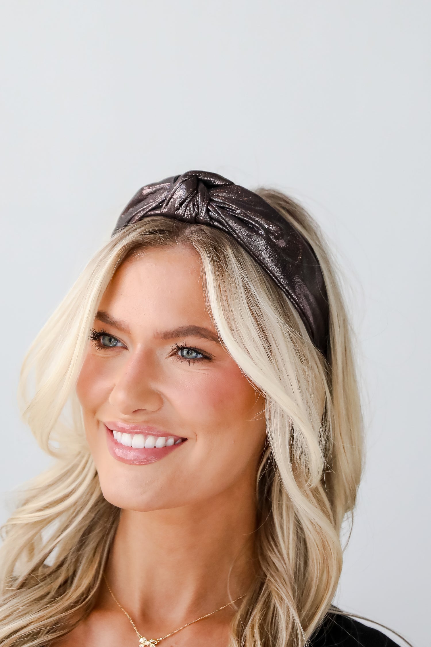 Glittering Element Metallic Knotted Headband