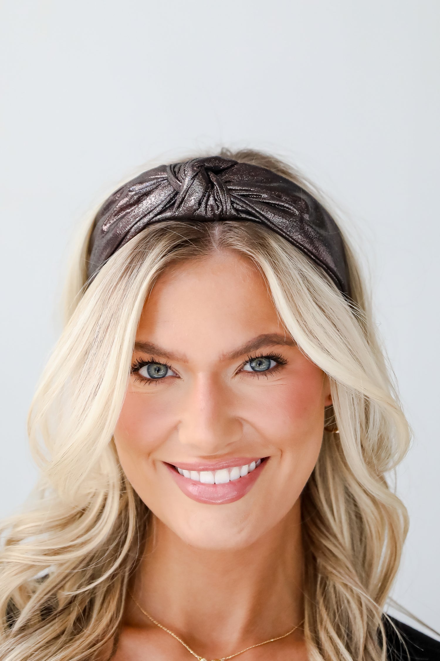 Glittering Element Metallic Knotted Headband