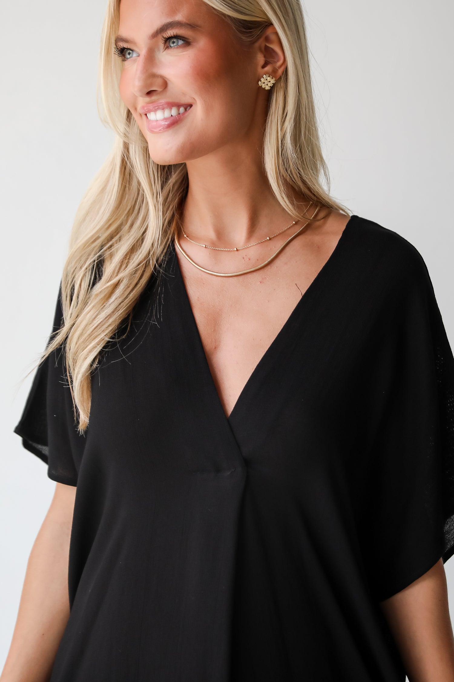 Boardwalk Sunsets Black Midi Dress