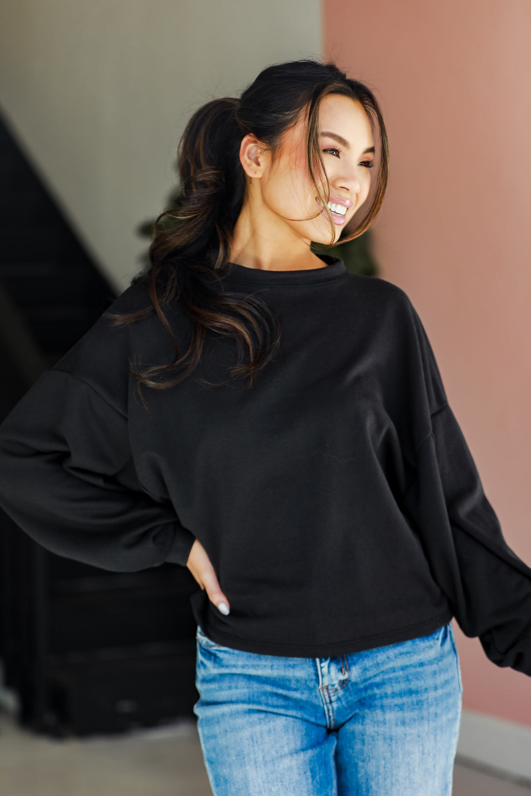 black pullover