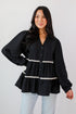 Exclusive Charm Black Tiered Blouse