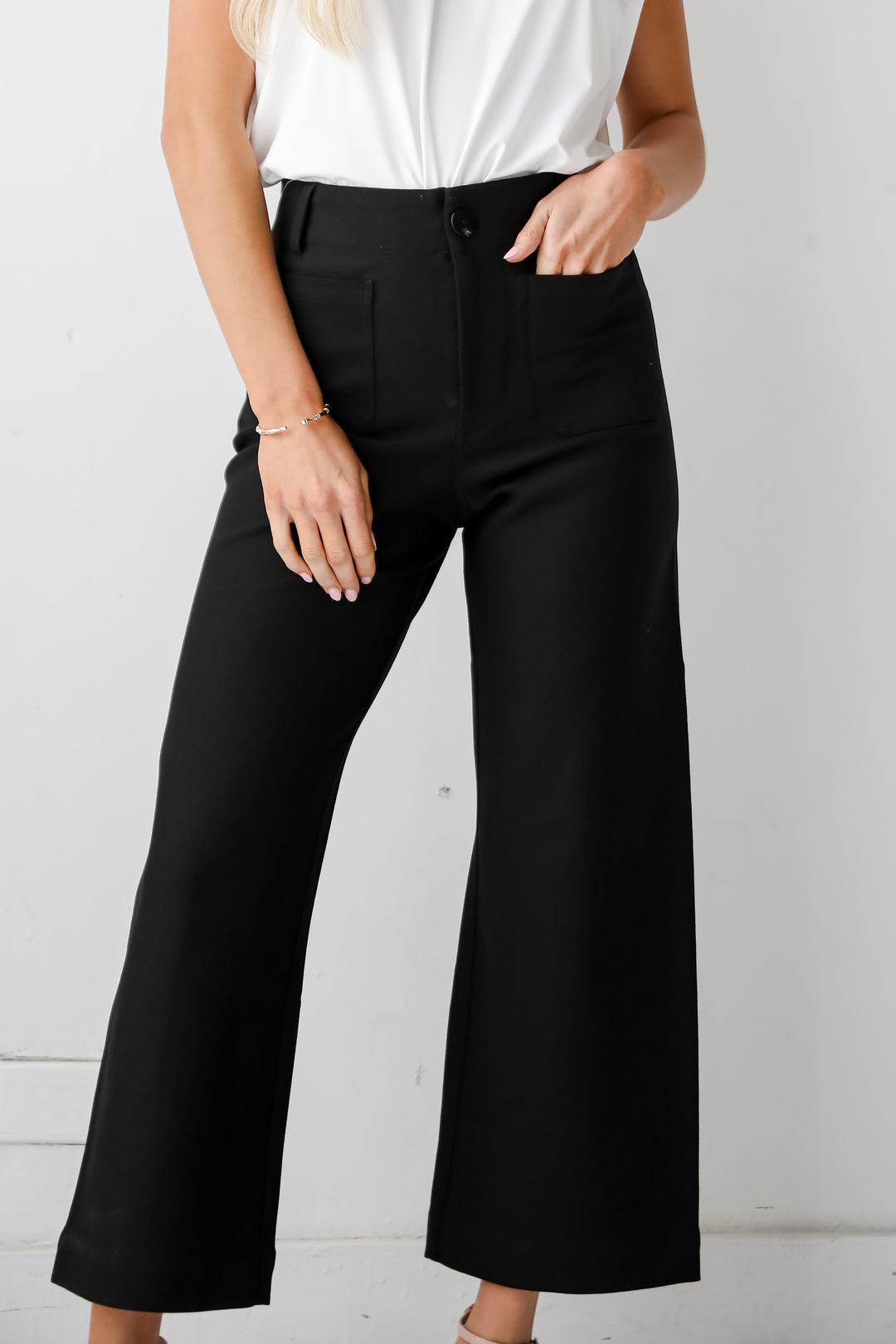 trendy Black Trouser Pants for women. Black work pants