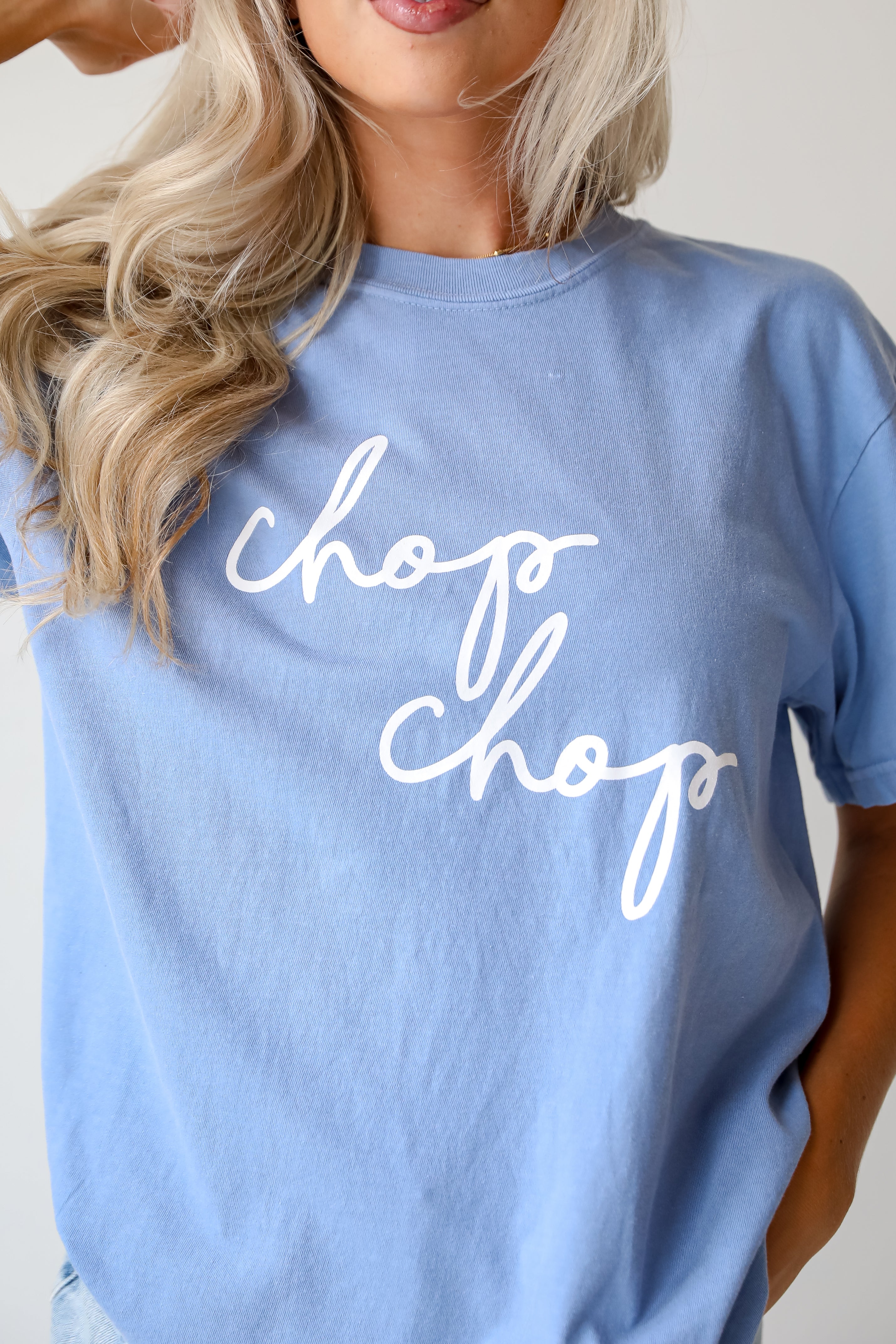 Light Blue Chop Chop Tee