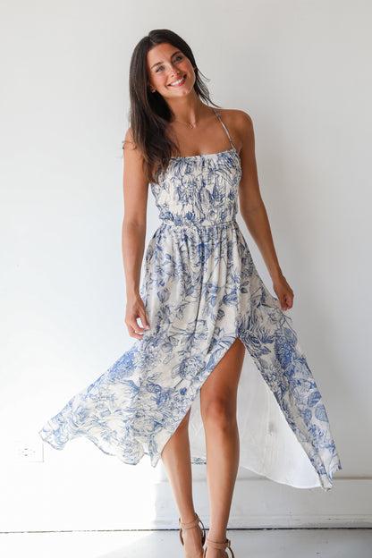 Modern Composure Cream Floral Maxi Dress