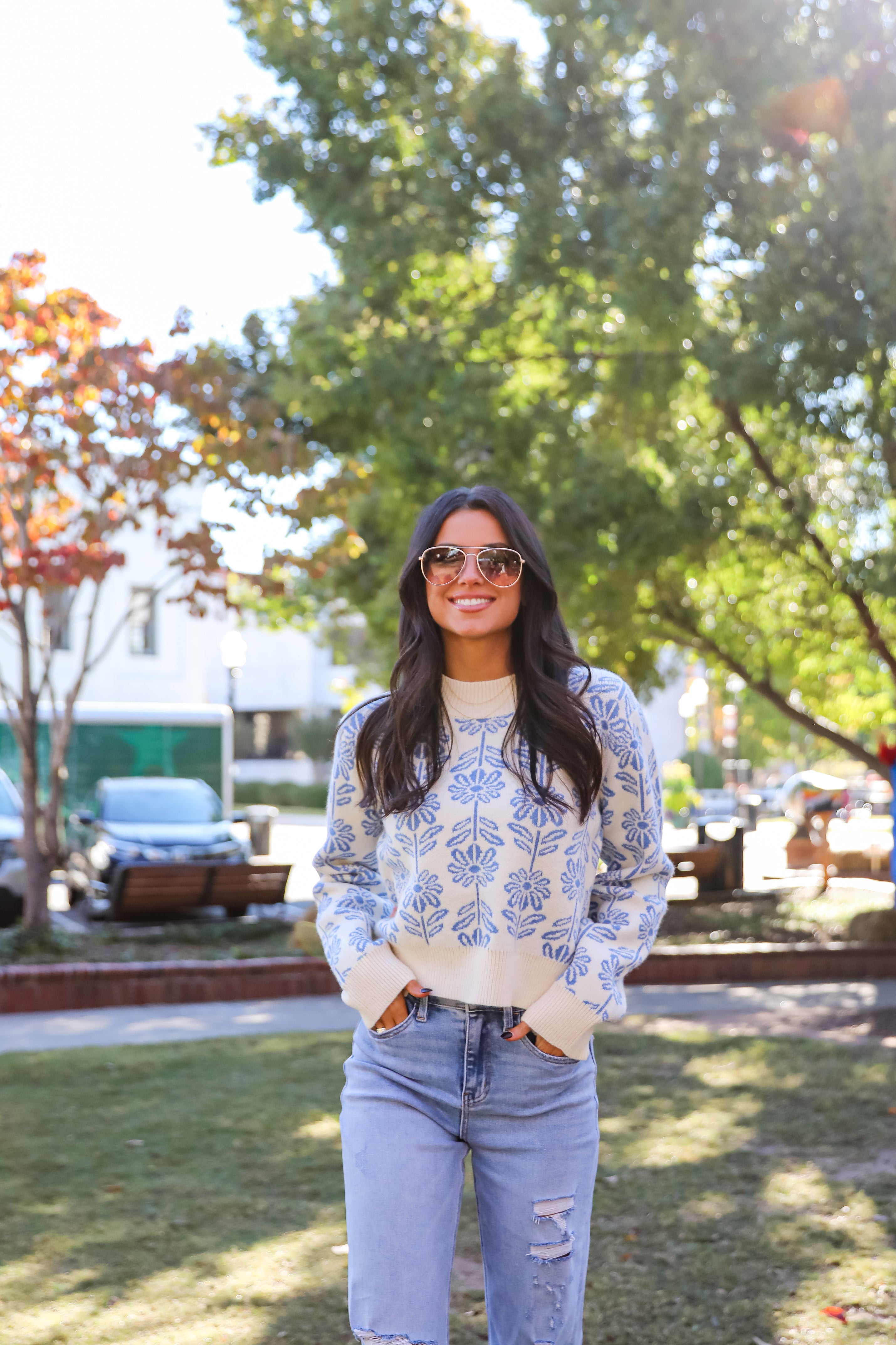 Tempting Romance Flower Sweater