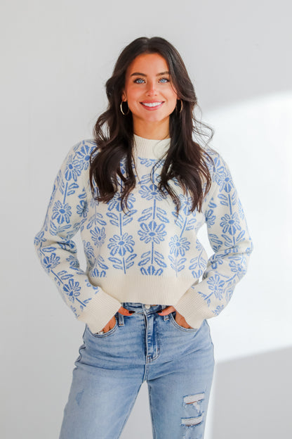 Tempting Romance Flower Sweater