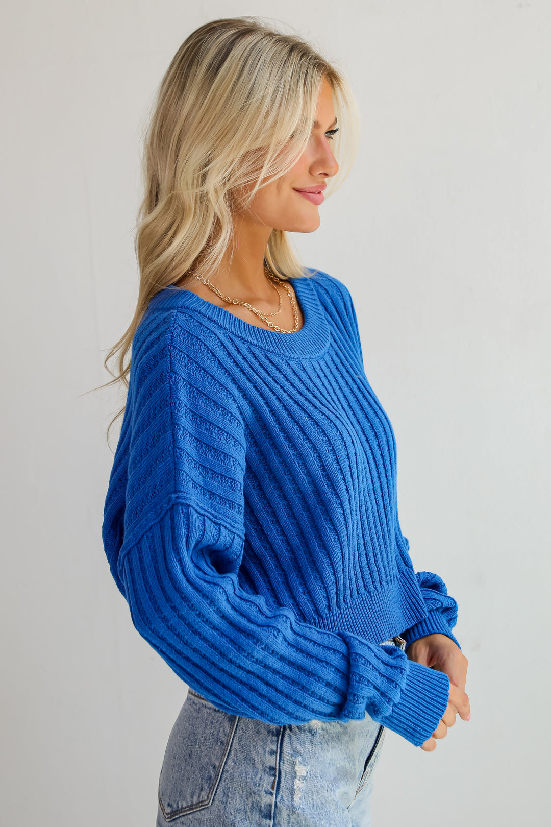 Standout Sophistication Cobalt Sweater